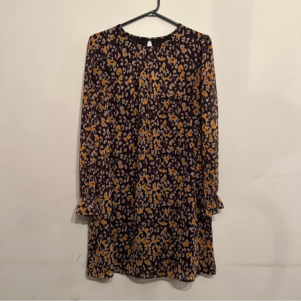 Leopard cheetah shift peasant dress